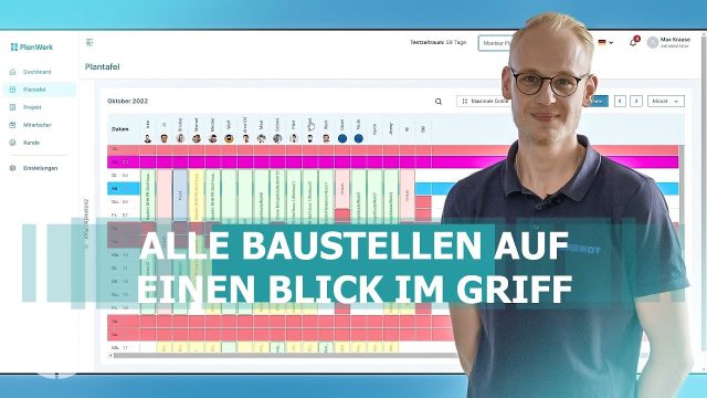 Embedded thumbnail for Digitale Mitarbeiter- und Projektplanung mit der PlanWerk App