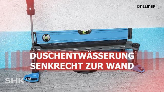 Embedded thumbnail for Duschablauf senkrecht zur Wand einbauen – Dallmer DallFlex 2.0